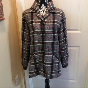 Vintage Plaid Tweed Blazer